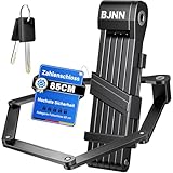 85 cm Faltschloss Fahrrad - Fahrradschloss Faltschloss I Fahrrad Schloss mit Schlüssel inkl. Halterung I Fahrradschloss Hohe Sicherheit l ideal als E Bike Schloss, (Schwarz)