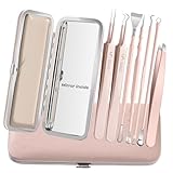 YGQQOY Professionelle Mitesserpinzette, Edelstahl Mitesser Entferner Werkzeuge, Pickel Popper Tool Kit für Akne Whitehead Blemish, Pore Prep Tool