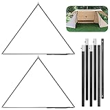 KOMCLUB Teleskopische Dreieck-Zeltstangen, Verstellbare Zeltstange Aluminiumlegierung Tarpstangen Camping Zeltstangen Leichte Zeltstangen Volle Höhe155 cm 2 Sätze mit Aufbewahrungstasche