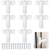 8 Stück Fenstersicherung Einbruchschutz, Fenstersicherung mit 16 Schrauben, Fensterriegel für Upvc Fenster und Holzfenster