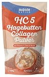 HC5 Hagebutten Collagen Pulver Monte Nativo (500g) –Hagebuttenpulver mit Kollagen Pulver, Vitamin C, Zink & Biotin – Für Haut, Haare, Nägel & Immunsystem – Natürliches Superfood ohne Zusätze