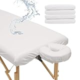 INNOVIO 2 Stück Massageliege Bezug, Waschfaserlaken Kosmetikliege Bezug, Wasserdicht und Ölbeständig Spannbezug für Massageliegen, Massageliege Laken für Kosmetik-Tische und Therapie-Bänke, 80*190cm