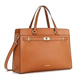 Missnine Laptoptasche für Damen 15,6 Zoll PU-Leder Arbeitstasche große Computer-Aktentasche Business-Büro-Handtasche