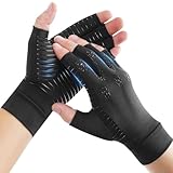 Donfri Arthrose Fingerlose Handschuhe für Kompressionsstrümpfe Damen Herren, Rheuma Arthritis Kompression Handschuhe lindern Schmerzen bei Rheuma, RSI, Karpaltunnel, Gelenkschmerzen (M)
