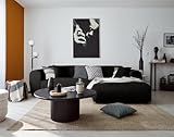 Lisa Design Aumance – Ecksofa rechts 4-Sitzer – aus Cord Schwarz