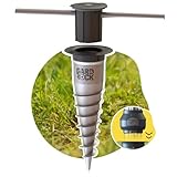 GARD & ROCK - ANKERFUSS aus Aluminium, Steht Nicht über - zum Verschrauben oder Einbetonieren in jedem Untergrund - Quick Fixation System - IM HANDUMDREHEN AUFGEBAUT