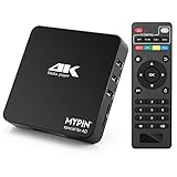 MYPIN 4K@60hz MP4 Media Player Unterstützt 8TB HDD/256G USB-Laufwerk/SD-Karte mit HDMI/AV-Ausgang für HDTV/PPT MKV AVI MP4 H.265- Unterstützt Werbung Untertitel/Timing