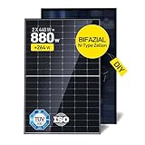 ALLDREI Balkonkraftwerk 880W Bifazial Solarpanel, Balkon DIY Komplett Steckdose, Optional Wechselrichter & Speicher & Halterung & Solarkabel 0% MwSt.