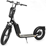 Elektro Scooter mit Straßenzulassung ABE E-Scooter Elektroroller eKFV Zulassung Faltbar Roller EScooter (Schwarz - 12,5 Ah)