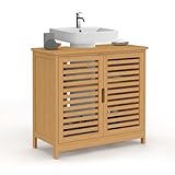 IDMarket - Waschbeckenunterschrank Badezimmer Bambus BEA