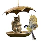 Vogelfutterstation mit Regenschirm, Eichhörnchenschutz – Design mit festem Regenschirm für -Futterstation, Futterstation für , Dekoration für Garten und Balkon