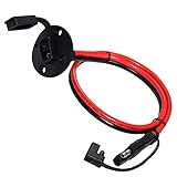 Ruiogoe SAE-Stecker, 60 cm, Seitenwand-Port-Anschluss mit schützendem Solarpanel, bündig montiert, SAE-Adapterkabel