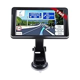 BONRYAN Navigationsgerät für Autos 2023 - GPS Navi 7 Zoll kostenlose Kartenupdates, Blitzerwarner Sprachführung POI Fahrspurassistent