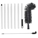 Teleskop-Dachrinnenreiniger, 228,6 cm Dachrinnenbürste mit ausziehbarer Stange, wiederverwendbare Reinigungsbürste zum einfachen Entfernen von Blättern und Schmutz