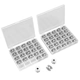 EXIN DEHCEN 50 Stück Garnspule Spulen Nähmaschine mit Spulenbox, Nähzubehör Metall leer Unterfadenspule, W6 Metall Pfaff Nähmaschinen Spulen, Nähmaschinenspulen für Die Meisten Nähmaschinen (Silber)