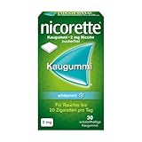 NICORETTE Kaugummi 2mg whitemint – Nikotinkaugummi zur Raucherentwöhnung – Zahnweißeffekt – Minzgeschmack – 2mg Nikotin – 30 St.