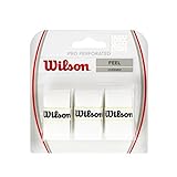 Wilson Unisex Griffband Pro Overgrip Perforated, weiß, 3 Stück, WRZ4005WH