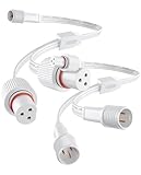 SAYSOLAK Y-Verteiler für Govee Dauerleuchten Außenleuchten Y-förmiges Verlängerungskabel (1 Buchse auf 2 Stecker & 1 Stecker auf 2 Buchse) Kompatibel mit Govee H705A H705B H705C H706A H706B H706C