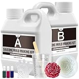 Flüssiges Silikon Kautschuk - 46oz / 1.2L Lichtdurchlässiger 15A Silikon Flüssig für Formen Herstellen - 1: 1 Verhältnis Abformsilikon für DIY Silikonformen, Harzformen, Kerzenformen, Gießen, Basteln