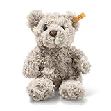 Steiff Soft Cuddly Friends Honey Teddybär hellgrau 18 cm, Teddy aus flauschigem Plüsch