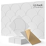 Soundsbay 12 St. Akustikplatten Selbstkleben, Schallschutz Schallabsorber, Akustikpaneele aus Polyester zur Schalldämmung, Schallschutzplatten für Akustische Behandlung und Wanddekoration 30x30x0.9cm