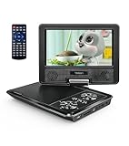 YOTON 9,5' Tragbarer DVD-Player für Kinder im Auto mit 7,5' HD-Schwenkbildschirm, Stereo-Lautsprechern, 6 Stunden Akkulaufzeit, Sync-TV/USB/SD-Karte-Unterstützung [Kein Blu-ray Support]