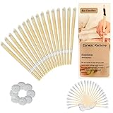 Natürliche Ohrkerzen Bienenwachskerzen, Duft Bio-Pflanzenmaterial, hohle Kegelkerzen 16 Stück, hohle Kegelkerzen mit 8 Schutzscheiben