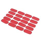 Naroote DIY-Nähetiketten, 20 Stück, Modische, Tragbare Etiketten aus Weichem Leder mit Löchern für Handgefertigte Projekte (Rot)