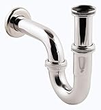 Sanitop-Wingenroth Siphon für Waschtisch, Röhrengeruchsverschluss in 1 1/4 x Ø 32 mm, Geruchsverschluss für Waschbecken, Höhenverstellbar, Mit Wandrosette, Metall, Chrom, 22118 4