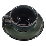 Alipis 1 Satz Retro Keramik Kaffeetassen Set mit Untertassen Espressotassen für Büro Tee und Milch Stilvolles Design und Praktische Nutzung