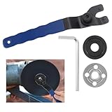 TIESOME Verstellbar Winkelschleifer Schlüssel, 8-48mm Winkelschleifer Stiftschlüssel Stirnlochschlüssel mit Innensechskantschlüssel und 2 Flansch