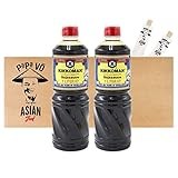 2er Pack (2x1L) Kikkoman Sojasauce natürlich gebraut (Papa Vo®)