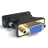 JAMEGA – DVI-I 24+5 auf VGA Adapter | DVI zu VGA Konverter Full HD 1080p 24+5 DVI Stecker zu VGA Buchse Digital auf Analog für PC, Grafikkarten, Gaming, Laptop, Netbook, Monitore, Beamer UVM.