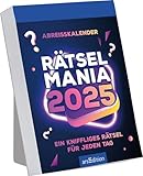 Abreißkalender Rätselmania 2025: Ein kniffliges Rätsel für jeden Tag | Tagesabreißkalender zum Aufstellen oder Aufhängen