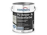 Remmers PU Beton- und Bodenfarbe, silbergrau, seidenmatt, 5 Liter, Betonfarbe, für Beton/Estrich/Zementfaserplatten, belastbar und chemikalienbeständig