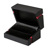 IMPPAC Trauringetui Etui Schmuck Schachtel schwarz Geschenk- Universal Verpackung Ringschachtel 78x52x40mm VE160