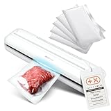 Addliving V200 Vakuumierer | Inkl. 5 Vakuumbeuteln | Vakumierergerät für Lebensmittel mit Soft-Funktion | Vacuum Sealer & Folienschweißgerät | All-in-One Vakuumiergerät mit Trimmer & Schlauchanschluss