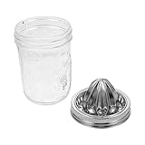 CLISPEED Edelstahl Entsafter Manueller Entsafter Kleiner Entsafter Manuelle Kaltpresse Entsafter Schlüsselsaft Zitronenpresse Zitronensaftpresse Küchenglas Zitronensaftpresse