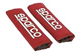 Sparco SPC1204RD Seat Belt Padding Protector Car Travel, 2 Units, Rosso