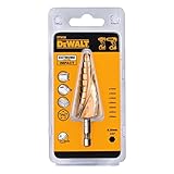 DEWALT Extreme Impact Stufenbohrer HSS-G DT5030 (14-25 mm, extrem robust, aus einem Stück gefertigt, absolut gradfreies Bohren, für den Einsatz in Bohrmaschinen (Akku und Kabel))