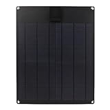 Solarladegerät, Monokristallin, Sichere Installation. Effizientes Solargeneratorpanel für Anhänger (BLACK)