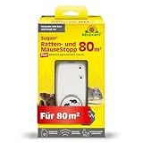Neudorff Sugan Ratten- und MäuseStopp 80 m² - Ultraschall vertreibt Ratten und Mäuse sofort und dauerhaft aus Haus, Keller und Garage. Anti Gewöhnungseffekt, 1 Stück