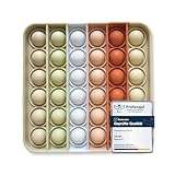 Pop-It Spielzeug Pastellfarben | Wasserfeste Bubble Fidget Toys für Kinder | Sensorik Spielzeug aus hochwertigem Silikon (Quadrat - BPA Frei)
