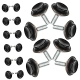 HOLIDYOYO 20 Stück Teiliges Verstellbare Möbelfüße aus Robustem Material Flexible Drehbare Nivellierschrauben für Stühle Sofas Schränke Langlebig und Kratzfest Einfache Montage Schwarz Gold