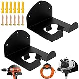 Zhixifan 2 Stück Motorsensen Halterung, Wandhalterung für Rasentrimmer, Garten Elektrowerkzeug Aufhänger, Aufhängung Gartengeräte mit Passenden Schrauben, für Garagentrimmer, Gartengeräte—Schwarz