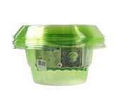 Floraworld grün Schneckenschutzring 6er Set aus Kunststoff transparent, schützt ihre Setzlinge und Jungpflanzen vor Schneckenfraß, Schneckenabwehr Ø 19-13 cm, Höhe 12,5 cm, 012561