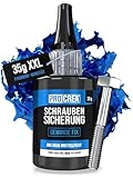 PROCREA® Premium Schraubensicherung (35 g) 'Gewinde Fix' mittelfest [24 Monate Haltbarkeit & Anti-Austrocknungs-Spitze] Hitzebeständiger Schraubensicherungslack & Schraubenkleber in bester Qualität