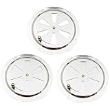 Kaimeilai 3 Stück Edelstahl Lüftungsrosette, 125mm Lüftungsblech Rundlüfter Verschließbar, Lüfterblech Rund Kiemenlüfter Edelstahl Grill, für Smoker, Boot Camper