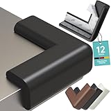 Eckenschutz Kantenschutz Baby - 12 Stück extra weiche Schaumstoff Tischkantenschutz Ecken für Kinder - Selbstklebender Tischeckenschutz Baby, Kantenschutz (Schwarz)