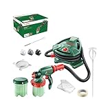 Bosch Farbsprühsystem PFS 5000 E (1200 W, 2X Farbbehälter 1000 ml, Düsen für Wandfarben, Lackfarben, Lasuren, im Karton) - Amazon Edition